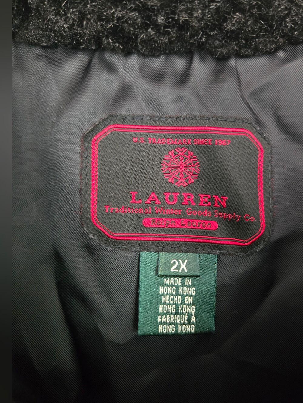 Lauren Ralph Lauren 2X Black Faux Fur Collar Quilted Vest - Picture 7 of 8